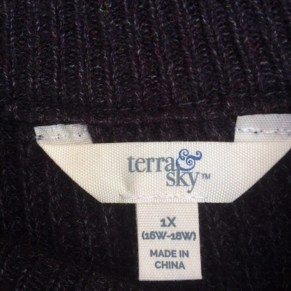 Terra Sky Plus 3x Sweater Grey Long Sleeve Super Soft Pre-owned - Picture 3 of 7